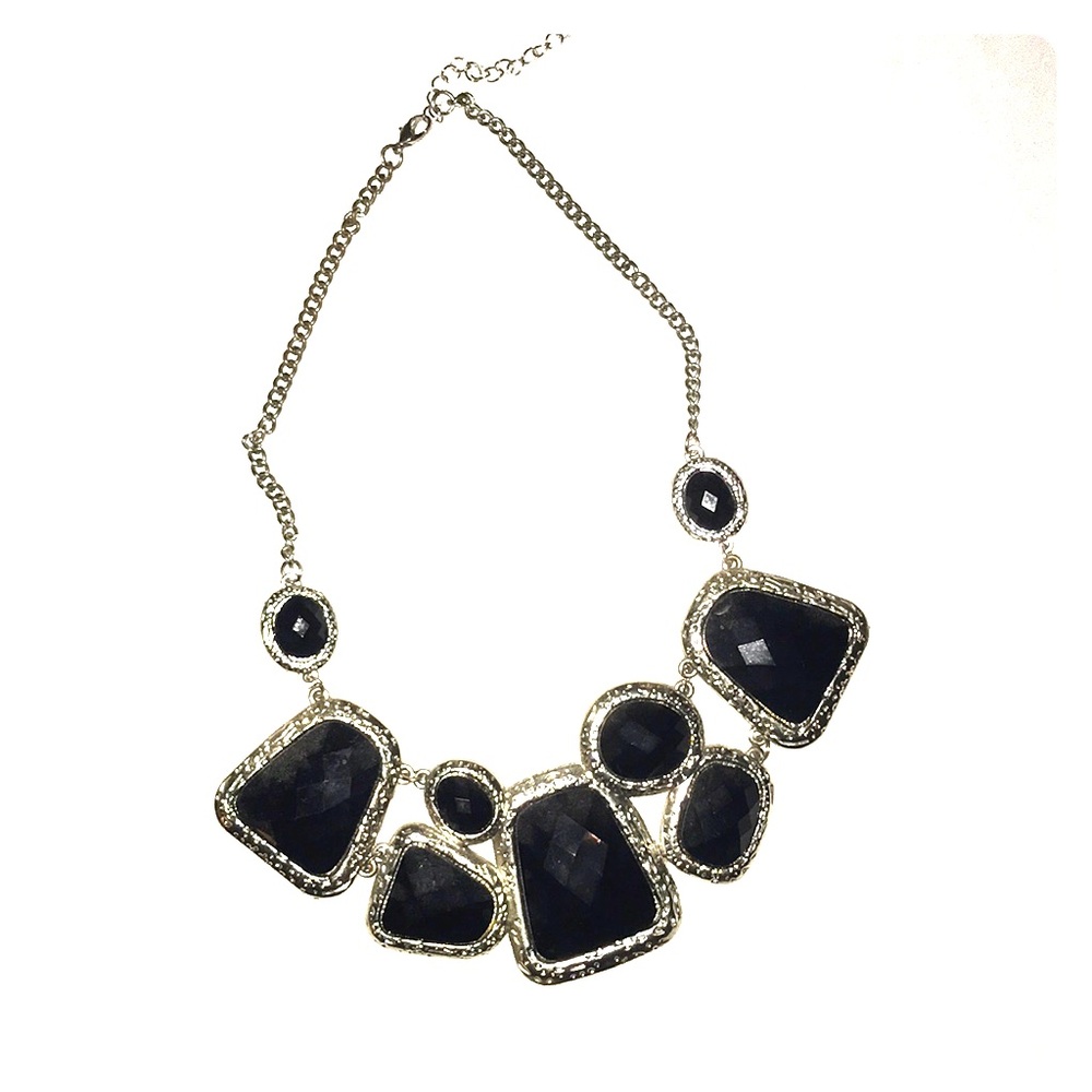 Black and Silver Statement Necklace